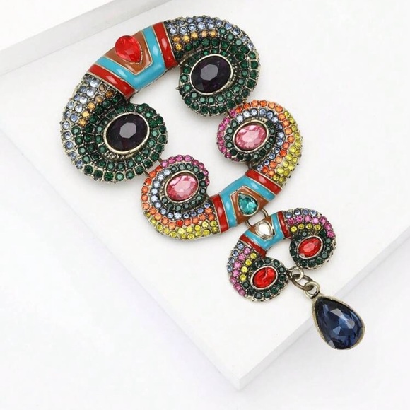 Piper-k Colorful Statement Brooch - Picture 1 of 8